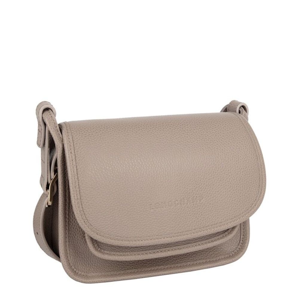 Longchamp Le Foulonné Small Leather Crossbody, Grey - Picture 2 of 4